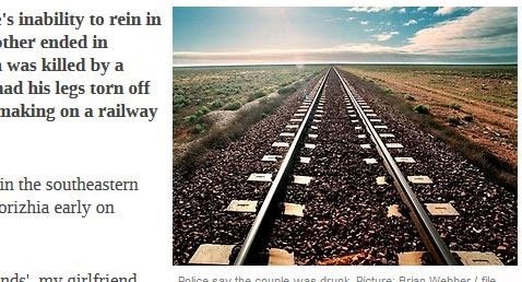 烏克蘭美女和男友在鐵軌上&ldquo;活春宮&rdquo;