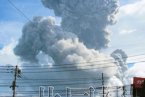 日本櫻島火山噴發(fā) 火山煙火山灰沖到3000米高空