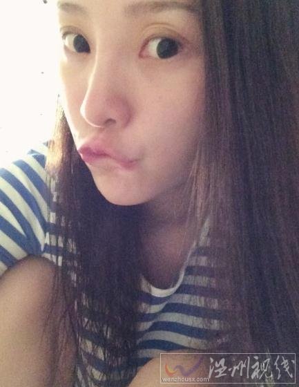 柳巖清晨曬素顏照