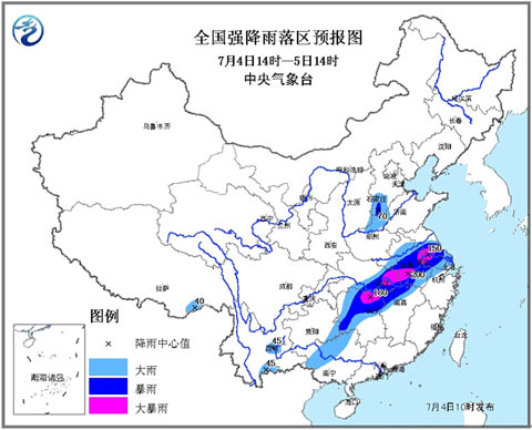 今天到明天南方新一輪大暴雨天氣并伴有強(qiáng)對(duì)流天氣