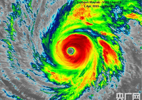 超強臺風美莎克衛星云圖