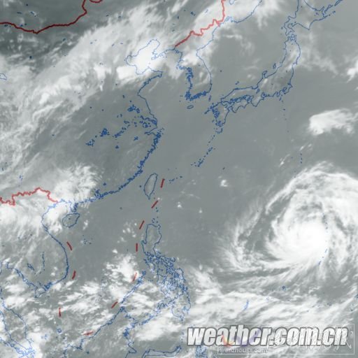 蘇迪羅海區紅外衛星云圖