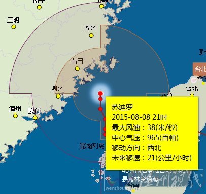 蘇迪羅逼近福建