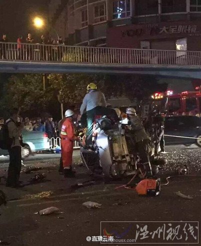 摩托車逆行發生事故