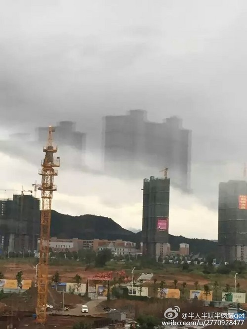 江西武寧驚現海市蜃樓