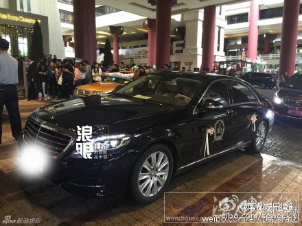 黃曉明婚車曝光