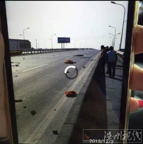 嘉興桐鄉大道去湖州立交橋上發生交通事故