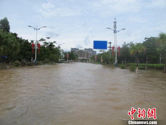 受臺風電母影響海南臨高縣192個村莊被淹