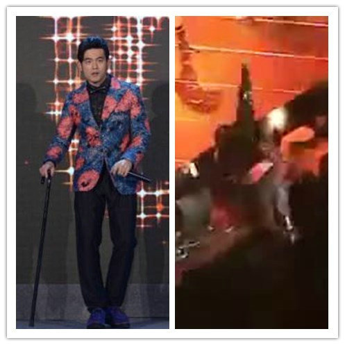 周杰倫演唱會摔倒
