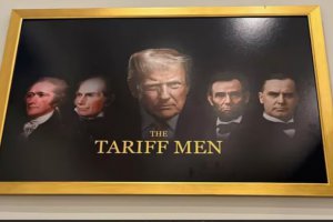 關(guān)稅人：白宮新肖像特朗普與林肯、杰斐遜合影